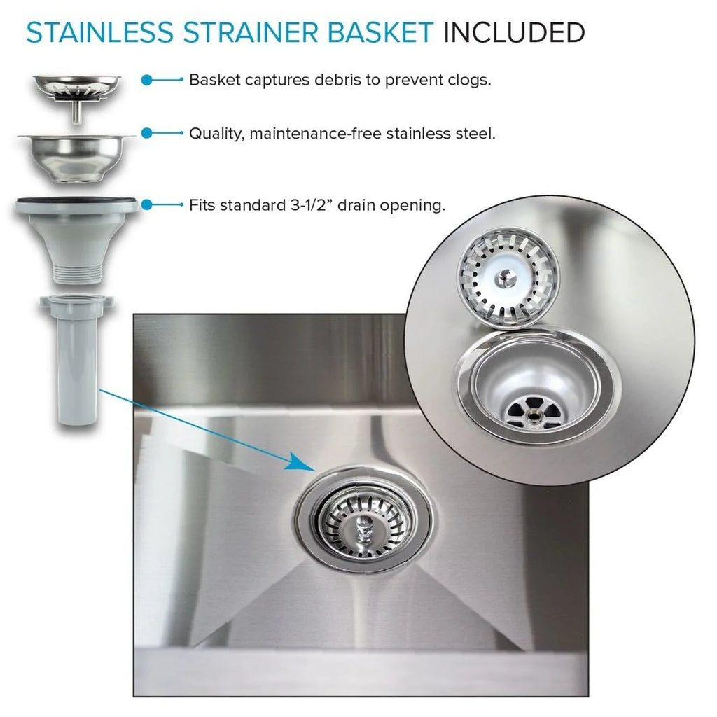 Transolid EWS-2422S Évier de buanderie et support de lavage en acier inoxydable de 24 po L x 22 po P x 35 po H - 24 po x 22 po