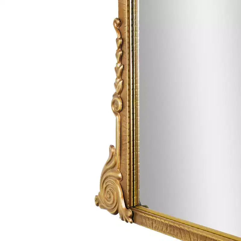 Miroir mural décoratif en métal orné 58,4 x 75 cm – Or antique, d'inspiration baroque