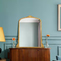 Miroir mural décoratif en métal orné 58,4 x 75 cm – Or antique, d'inspiration baroque