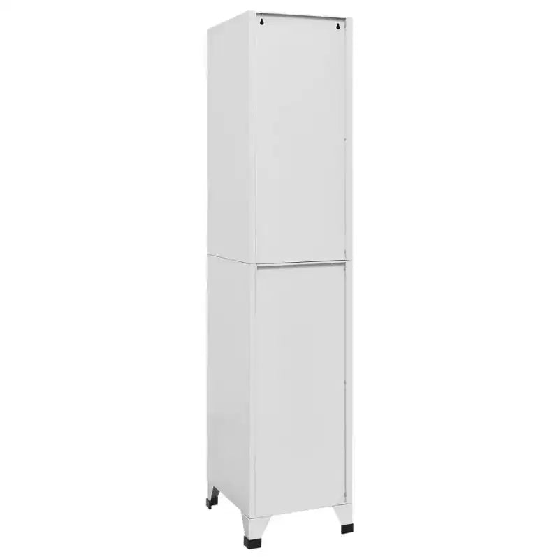 Armoire métallique – Grise, style industriel, 2 casiers