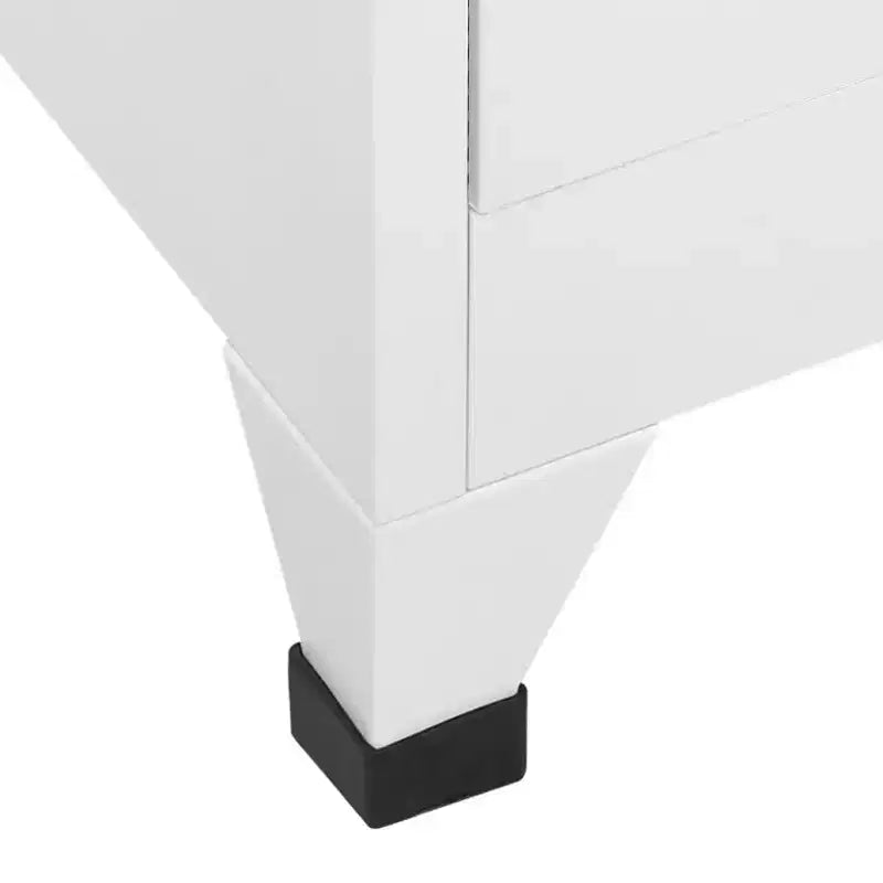 Armoire métallique – Grise, style industriel, 2 casiers