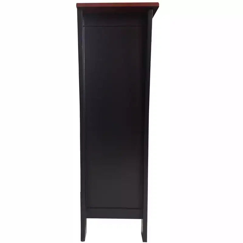 Meuble Bar Rangement Vin avec Porte-Verres et Tiroir - Noir ou Blanc