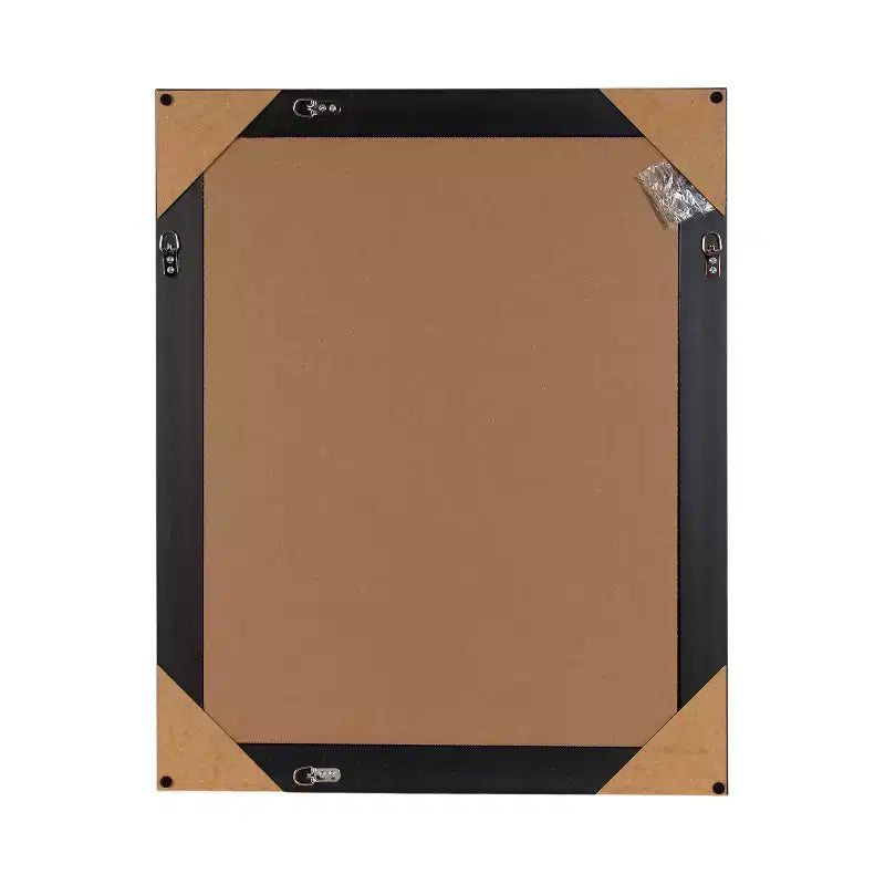 Miroir mural de salle de bain rectangulaire avec cadre étagé en bronze
