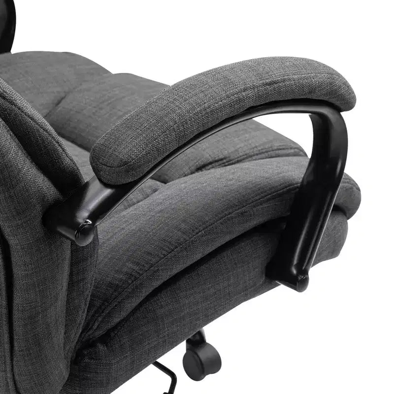 Fauteuil extra large et confortable avec hauteur réglable, accoudoir rembourré ergonomique, dossier croisé - Maison et bureau