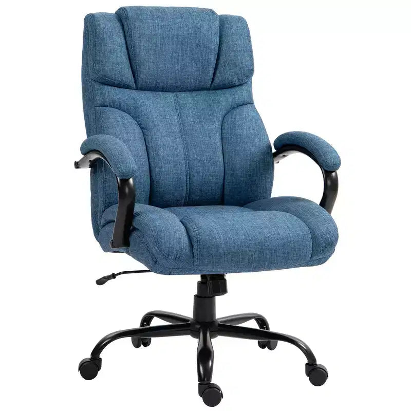 Fauteuil extra large et confortable avec hauteur réglable, accoudoir rembourré ergonomique, dossier croisé - Maison et bureau