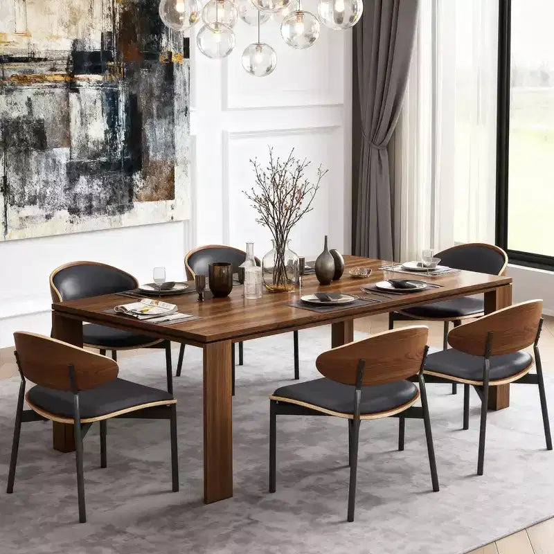 Table à manger en bois de 180 cm pour 6 à 8 personnes
