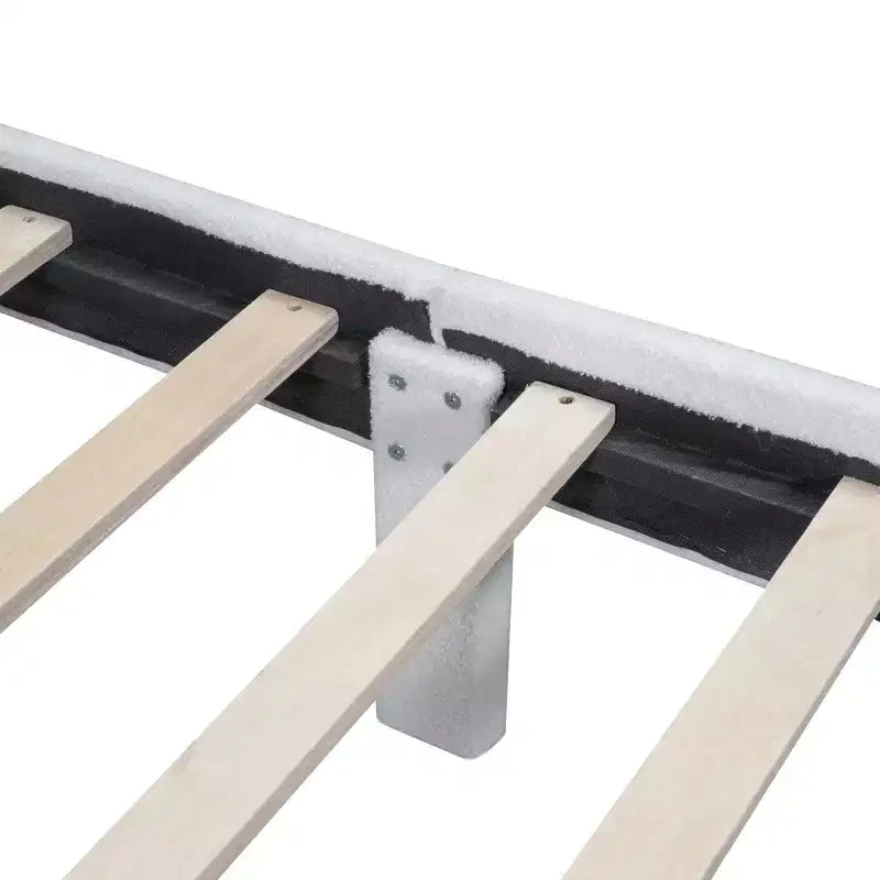 Lit plateforme tapissé, polaire bouclée, avec tiroir de rangement et ports USB - Blanc