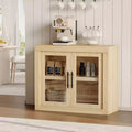 Buffet de 180 cm avec 4 portes, style moderne du milieu du siècle - Naturel