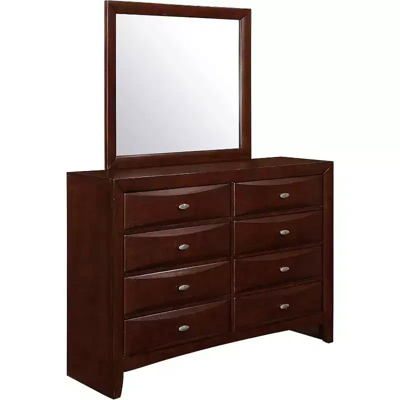 Miroir noir avec cadre en bois élégant, grand miroir moderne pour chambre ou décoration murale