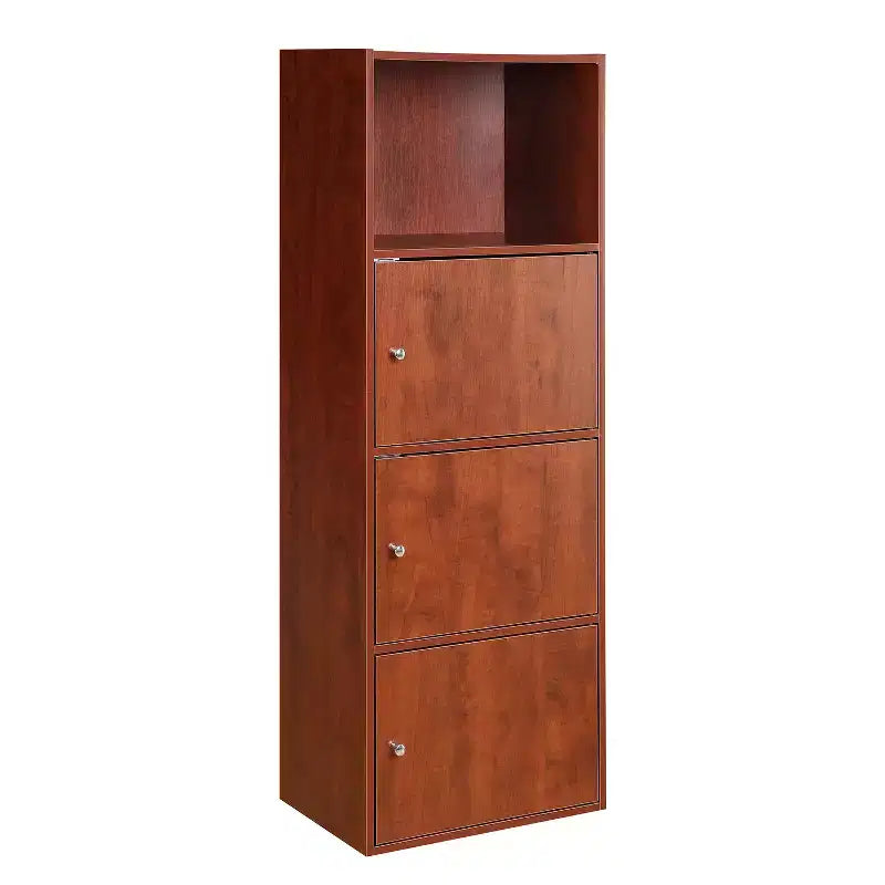Meuble de rangement utilitaire en bois de bouleau de 91 cm (36 po) de hauteur x 61 cm (24 po) de largeur, avec 1 porte et 2 étagères
