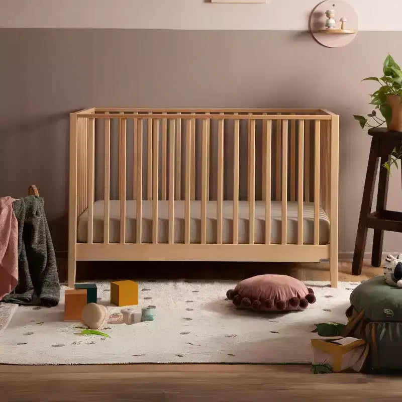 Lit bébé convertible 3-en-1, Fabriqué en Italie, Hêtre massif - Certifié GREENGUARD Gold