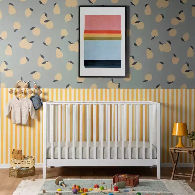 Lit bébé convertible 3-en-1, Fabriqué en Italie, Hêtre massif - Certifié GREENGUARD Gold