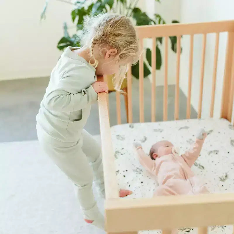 Lit de bébé convertible 3-en-1, en hêtre massif européen, fabriqué en Italie - GREENGUARD Gold