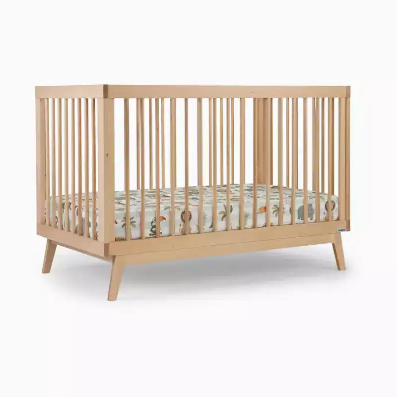Lit de bébé convertible 3-en-1, en hêtre massif européen, fabriqué en Italie - GREENGUARD Gold