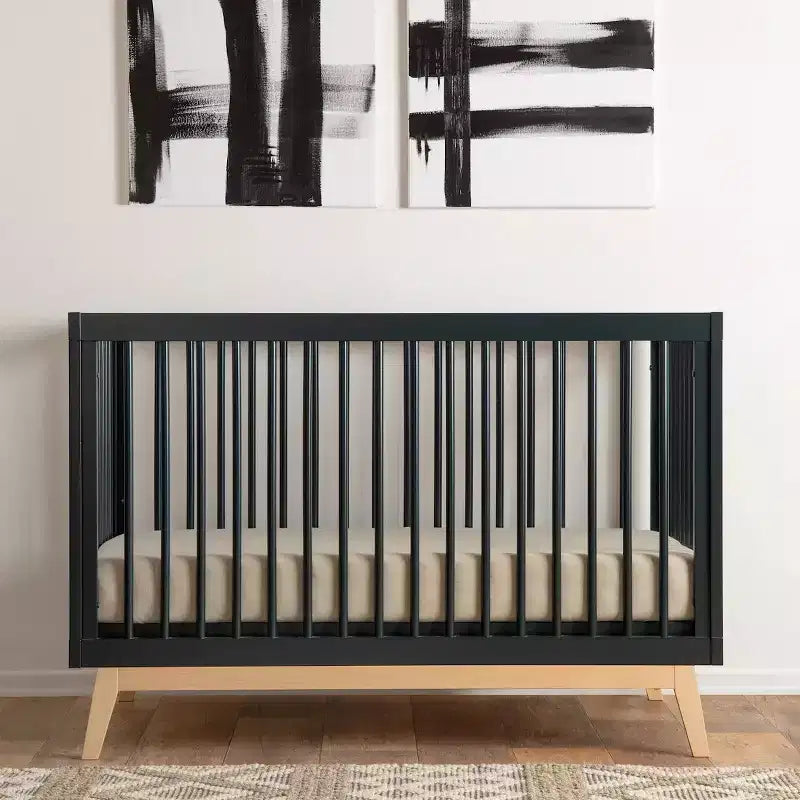 Lit de bébé convertible 3-en-1, en hêtre massif européen, fabriqué en Italie - GREENGUARD Gold