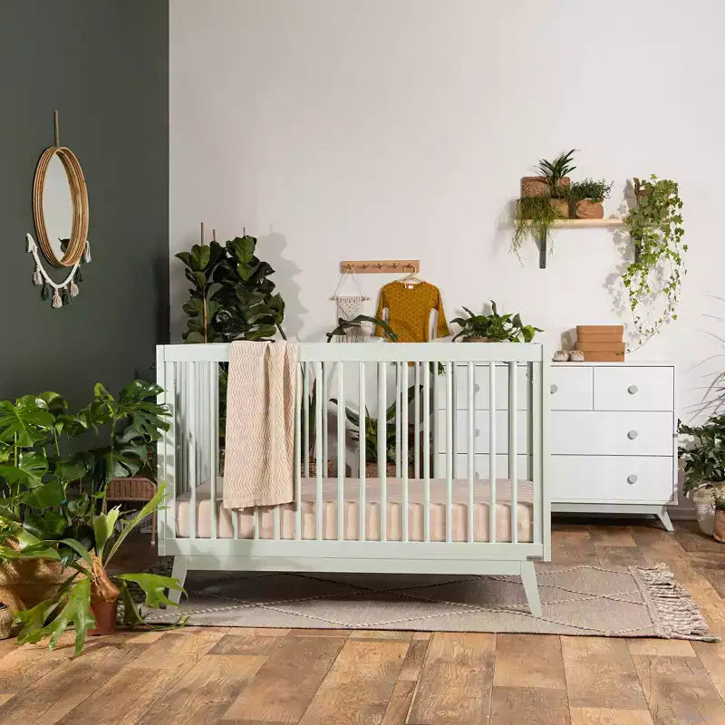 Lit de bébé convertible 3-en-1, en hêtre massif européen, fabriqué en Italie - GREENGUARD Gold