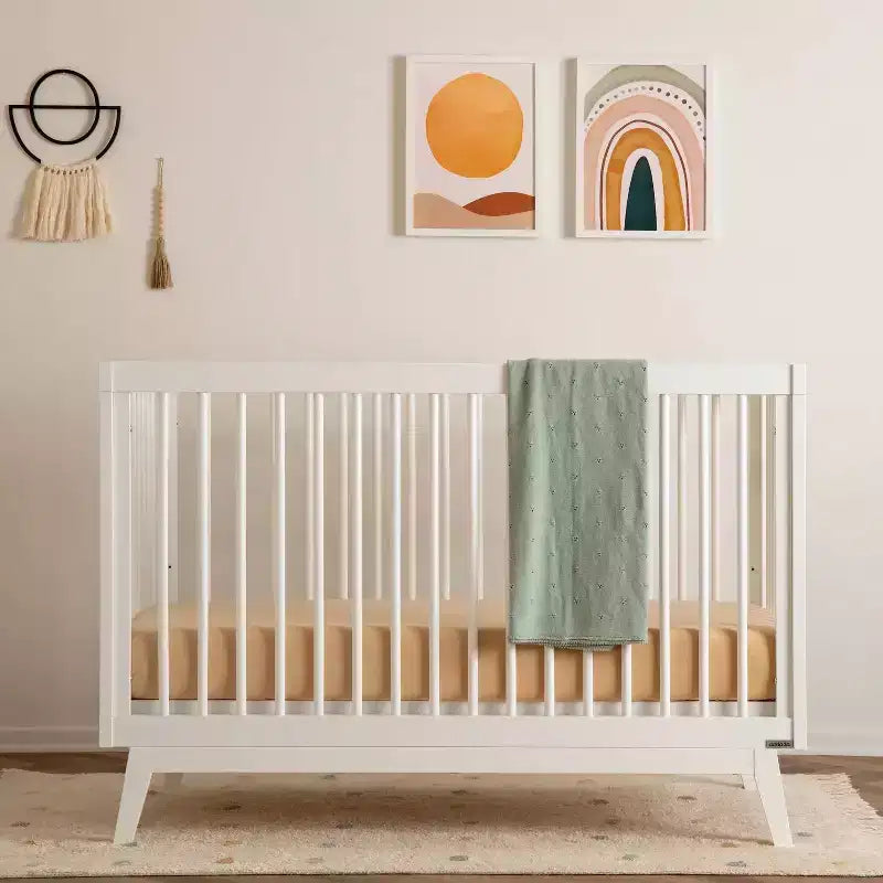 Lit de bébé convertible 3-en-1, en hêtre massif européen, fabriqué en Italie - GREENGUARD Gold
