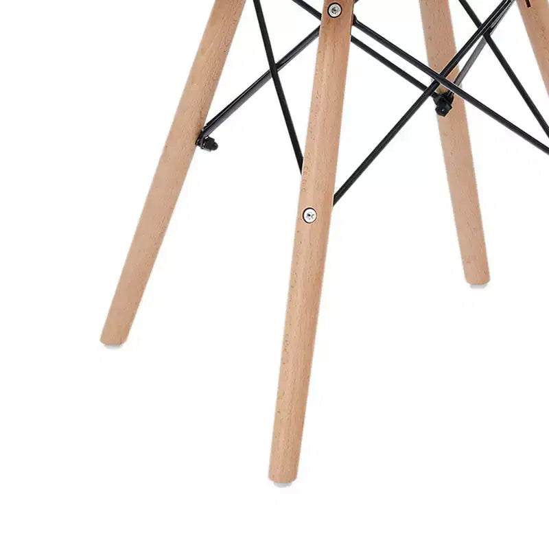 Lot de 2 chaises de salle à manger en plastique avec pieds en bois - Noir, style moderne, capacité de 150 kg