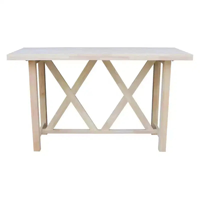 Table haute de bar inachevée en Parawood massif