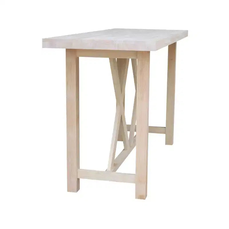 Table haute de bar inachevée en Parawood massif