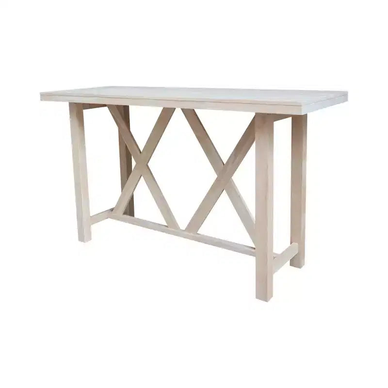Table haute de bar inachevée en Parawood massif