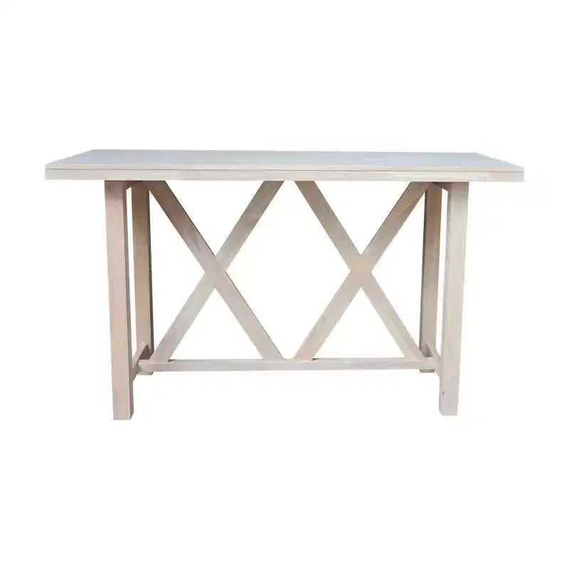 Table haute de bar inachevée en Parawood massif