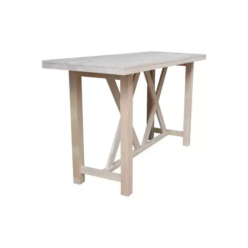 Table haute de bar inachevée en Parawood massif