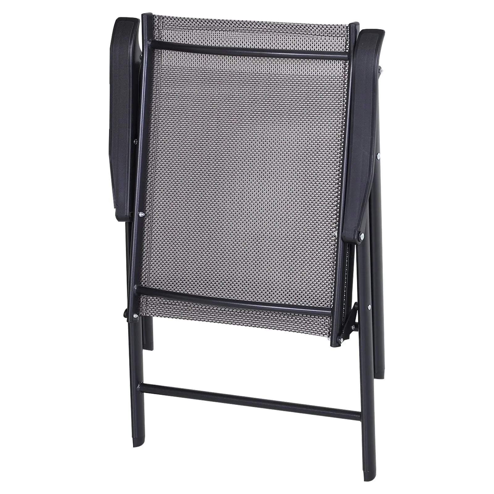 Lot de 4 chaises pliantes Outsunny au design simple et élégant, confortables pour la terrasse, le jardin et les voyages
