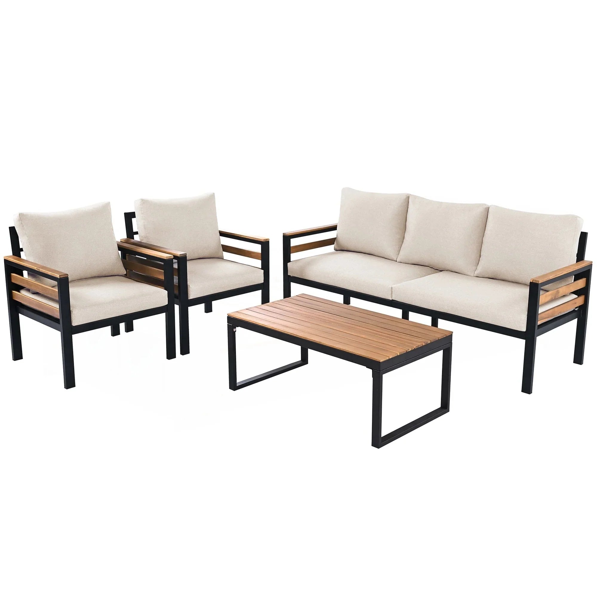 Ensemble de canapé de jardin 4 pièces