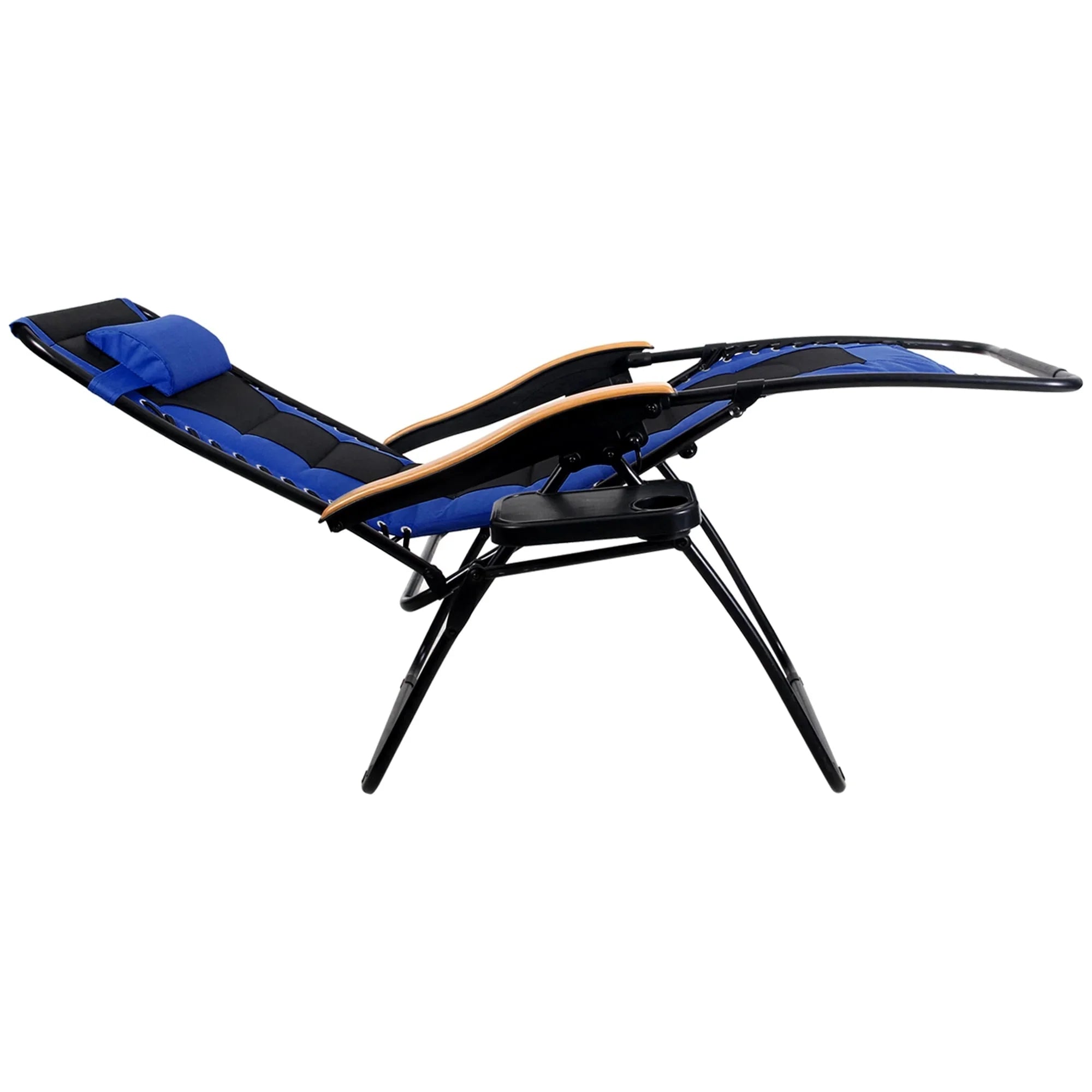 Fauteuil de relaxation zéro gravité XL surdimensionné rembourré avec accoudoirs plus larges et porte-gobelet réglable - N/A