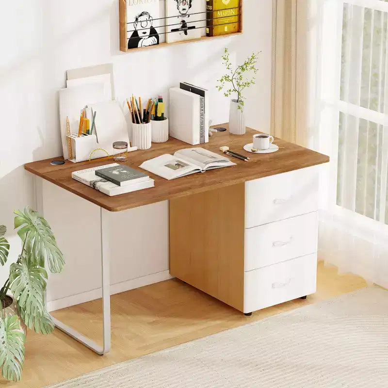 Plateau universel pour cadre de bureau standard et assis-debout - Noyer