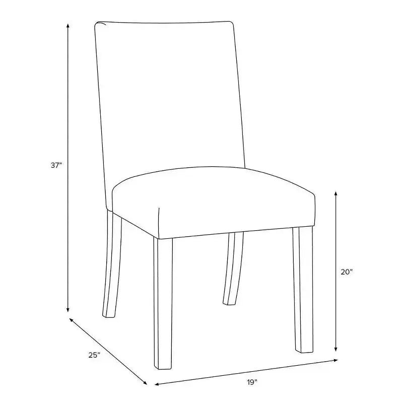 Chaise de salle à manger capitonnée, motif oiseau, dossier rond en lin et coton