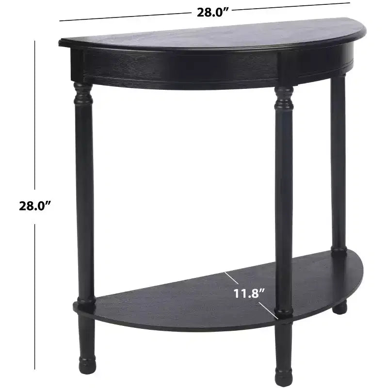 Console demi-lune - Style traditionnel, finition grège