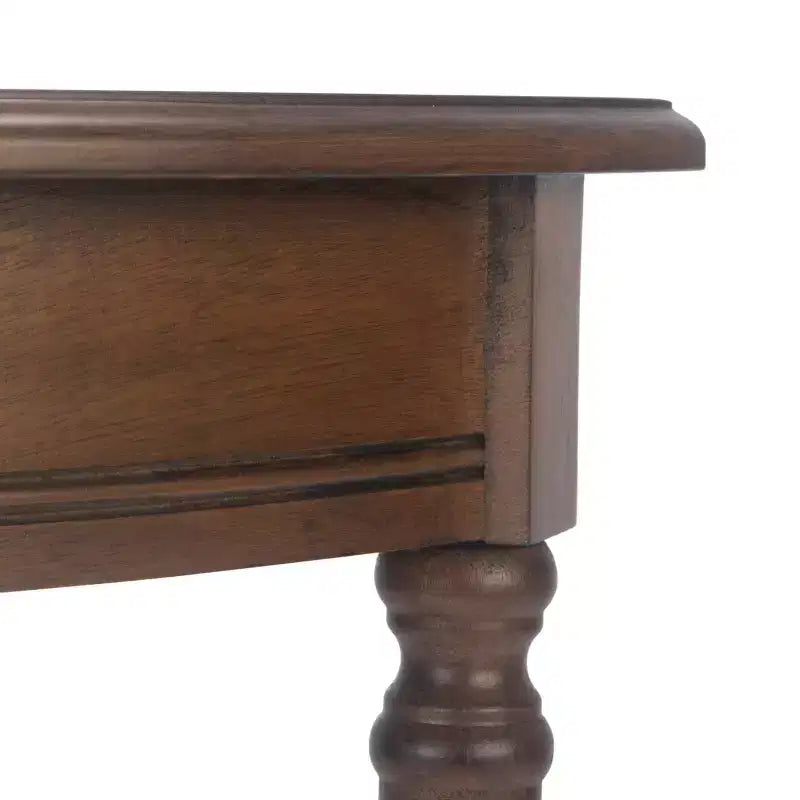Console demi-lune - Style traditionnel, finition grège