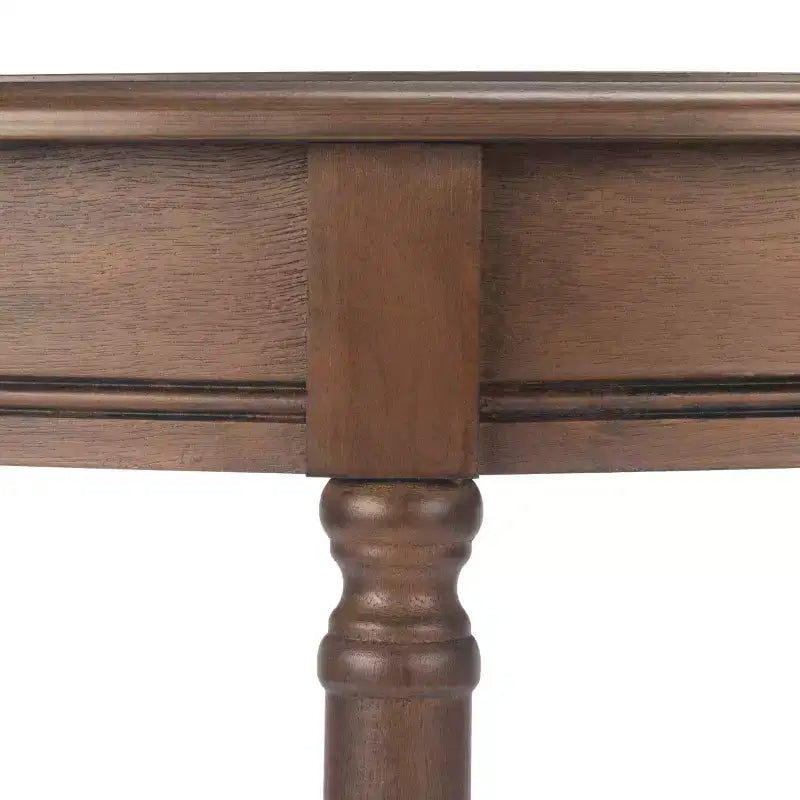 Console demi-lune - Style traditionnel, finition grège