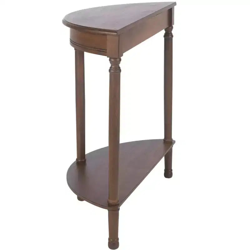 Console demi-lune - Style traditionnel, finition grège