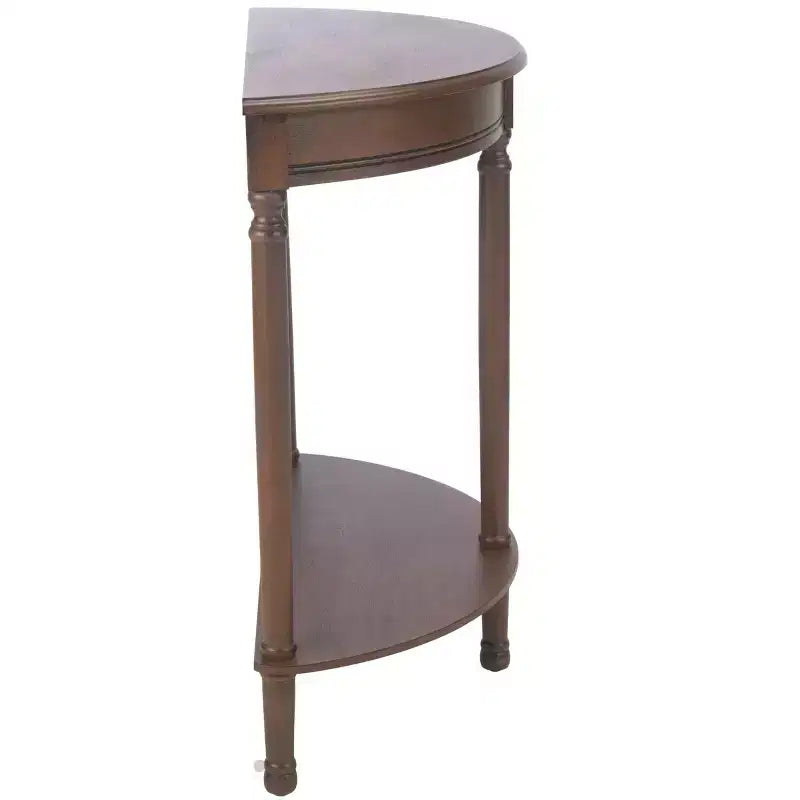 Console demi-lune - Style traditionnel, finition grège