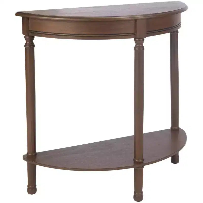 Console demi-lune - Style traditionnel, finition grège