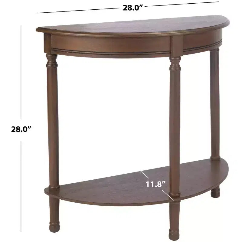 Console demi-lune - Style traditionnel, finition grège