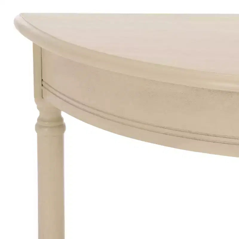 Console demi-lune - Style traditionnel, finition grège
