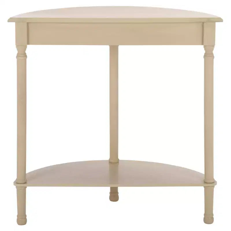 Console demi-lune - Style traditionnel, finition grège