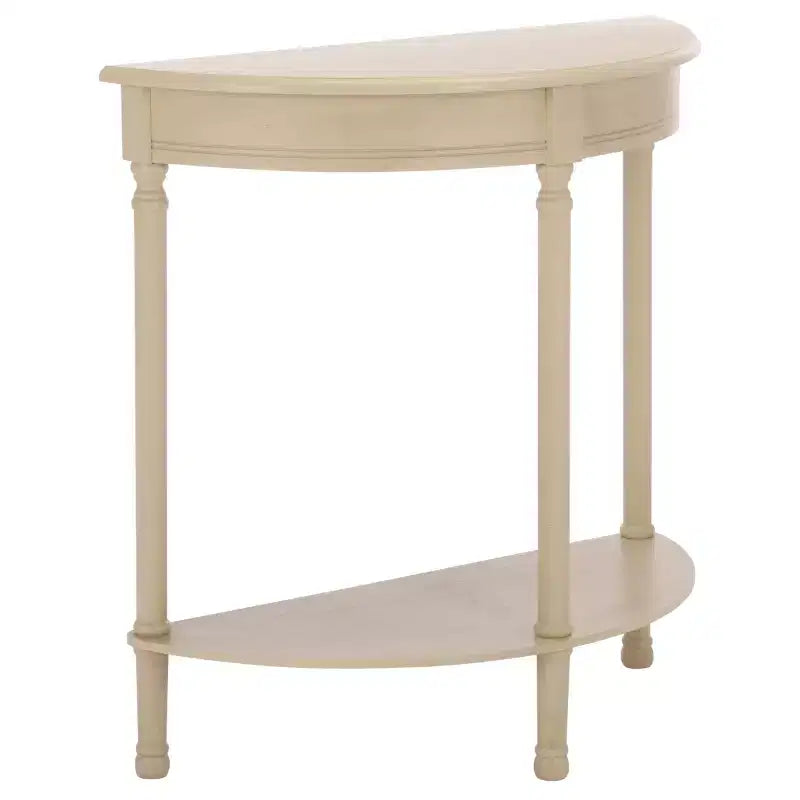 Console demi-lune - Style traditionnel, finition grège