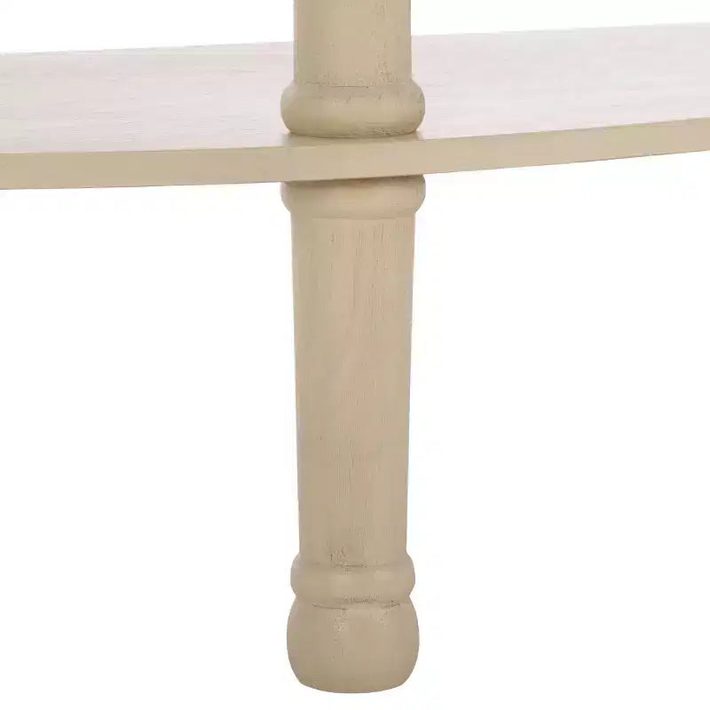 Console demi-lune - Style traditionnel, finition grège