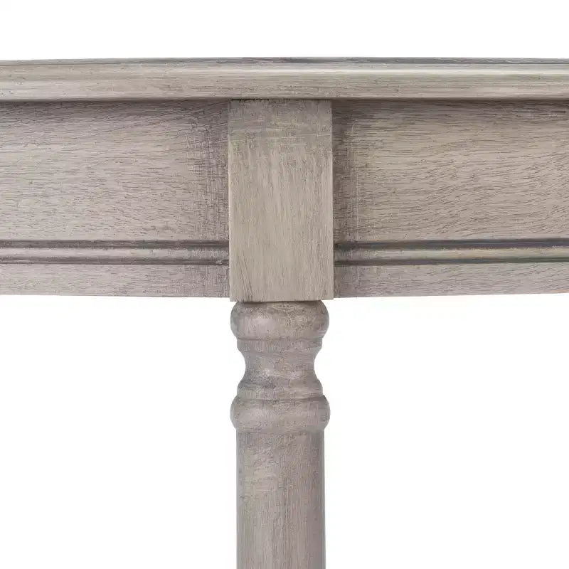Console demi-lune - Style traditionnel, finition grège