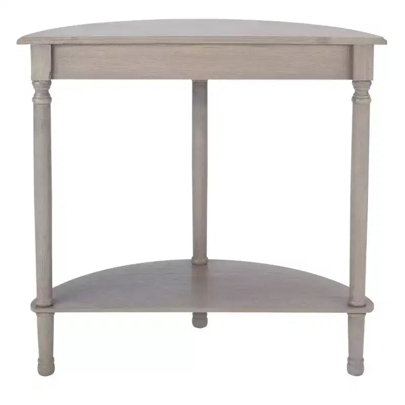 Console demi-lune - Style traditionnel, finition grège