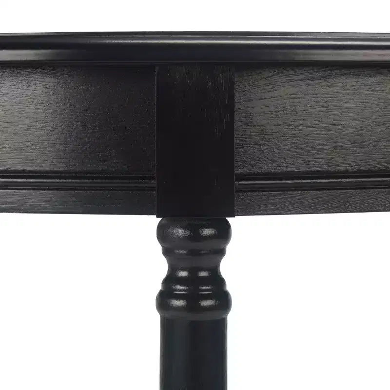 Console demi-lune - Style traditionnel, finition grège