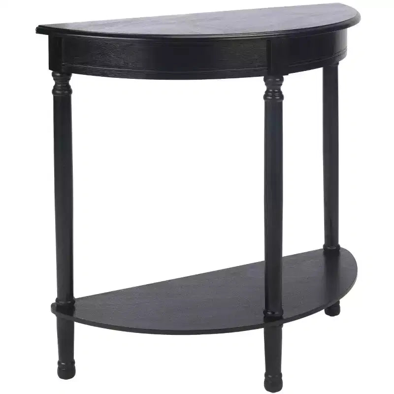 Console demi-lune - Style traditionnel, finition grège
