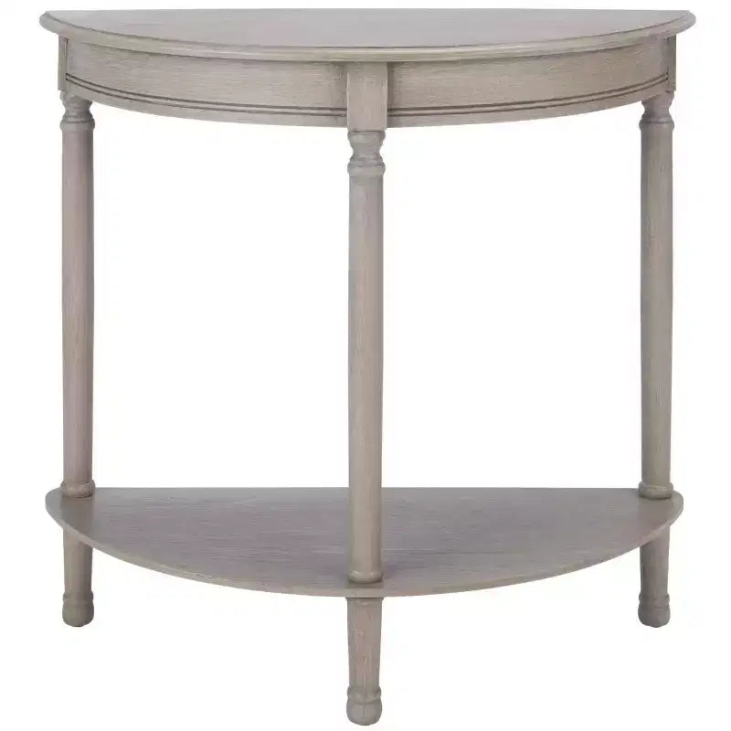 Console demi-lune - Style traditionnel, finition grège