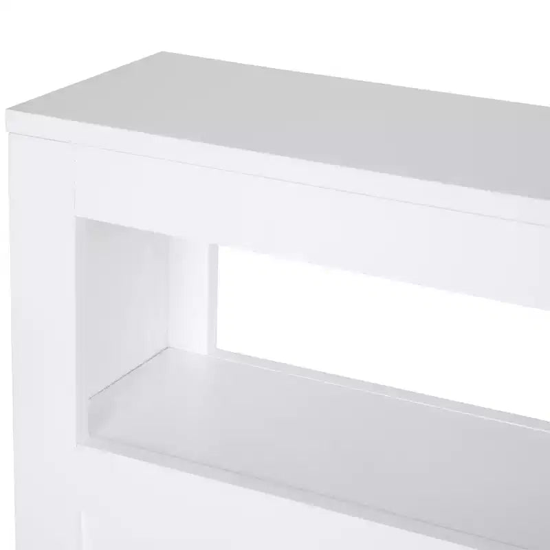 Meuble de rangement latéral de salle de bain mince roulant en bois 6,25 x 20,5 x 28,25