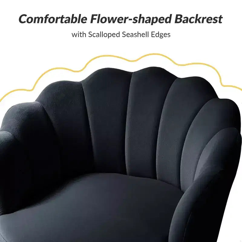 Fauteuil d'appoint de salon en forme de tonneau avec pieds en métal doré